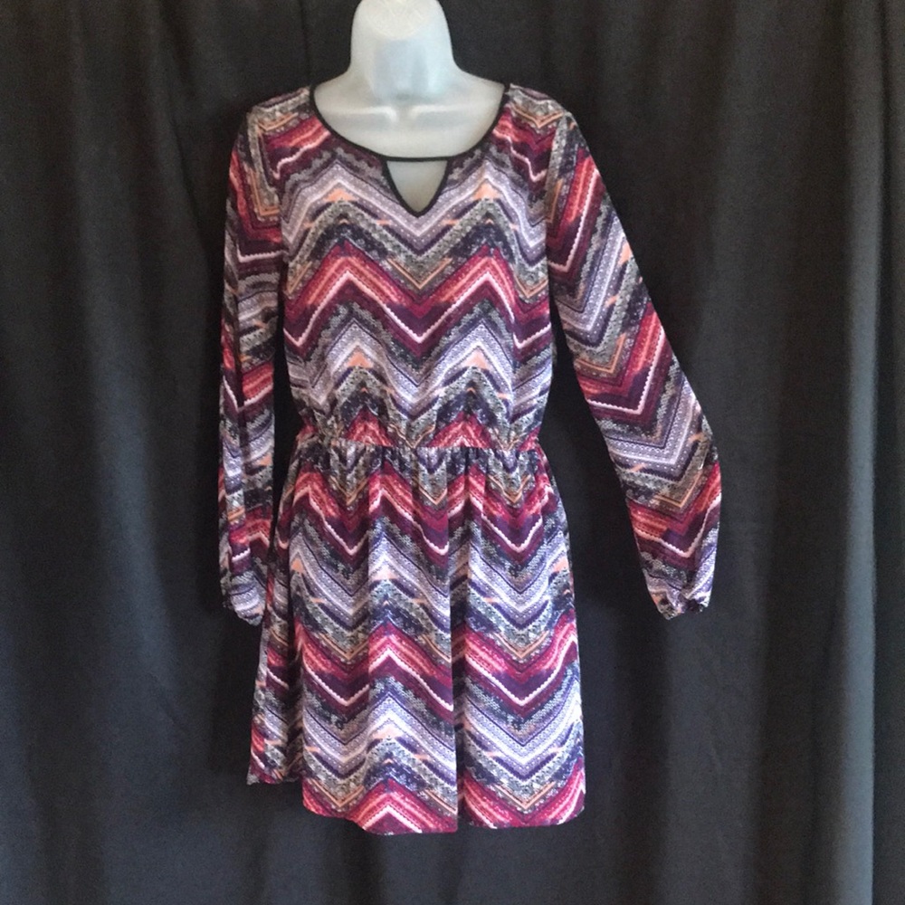 Cute Shades of Purple Long Sleeve Dress
